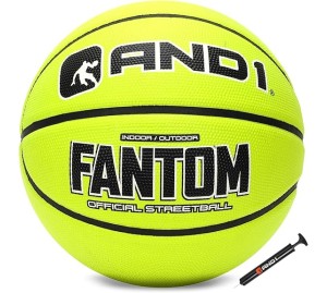AND1 Fantom Rubber Basketball with pump