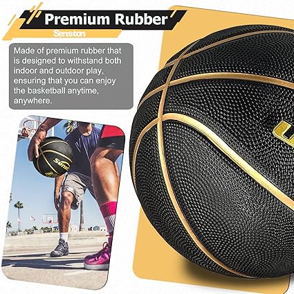 Senston Outdoor/Indoor Rubber Basket Ball with Pump - Image 2