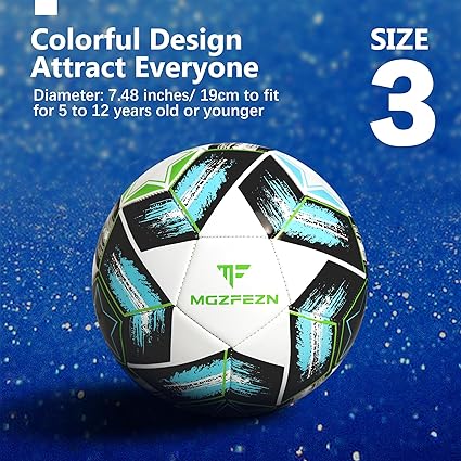 MGZFEZN Soccer Ball with Net Bag and 2 Needle - Image 3